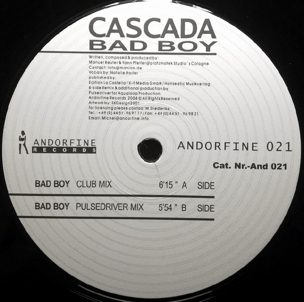 Cascada - Bad Boy | Andorfine (And 021) - 4