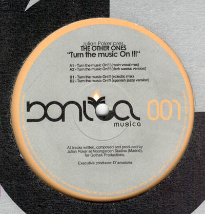 Julian Poker Pres. The Other Ones - Turn The Music On!!! | Bonita Musica (BON 001)