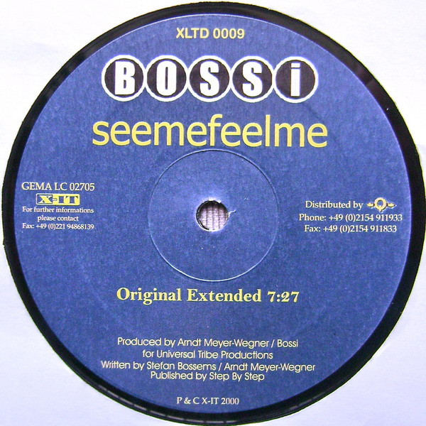 Bossi - SeeMeFeelMe | X-IT Records (XLTD 0009) - 2
