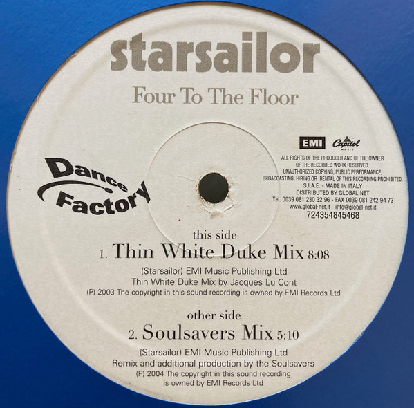 Starsailor - Four To The Floor | Dance Factory (7243 5 48454 6 8) - 3 Starsailor - Four To The Floor | Dance Factory (7243 5 48454 6 8) - 3