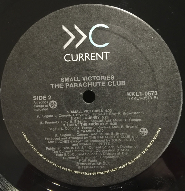 The Parachute Club - Small Victories [Vinyl] | RCA (KKL1-0573) - 4