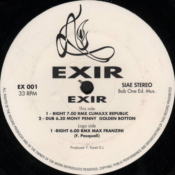 Exir - Right | Bob One Edizioni Musicali (EX 001)