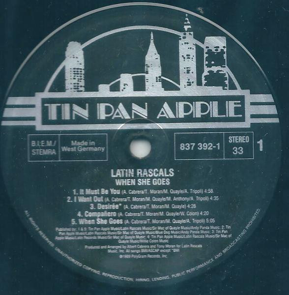 Latin Rascals - When She Goes | Tin Pan Apple (837 392-1) - 2 Latin Rascals - When She Goes | Tin Pan Apple (837 392-1) - 2