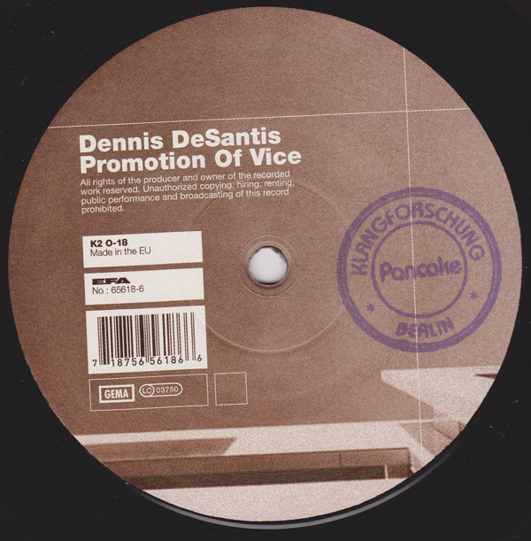 Dennis DeSantis - Promotion Of Vice | K2 O Records (K2 O-18) - 2 Dennis DeSantis - Promotion Of Vice | K2 O Records (K2 O-18) - 2