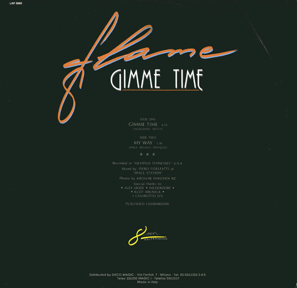 Flame - Gimme Time | London Records Productions (LRP 3009) - 2