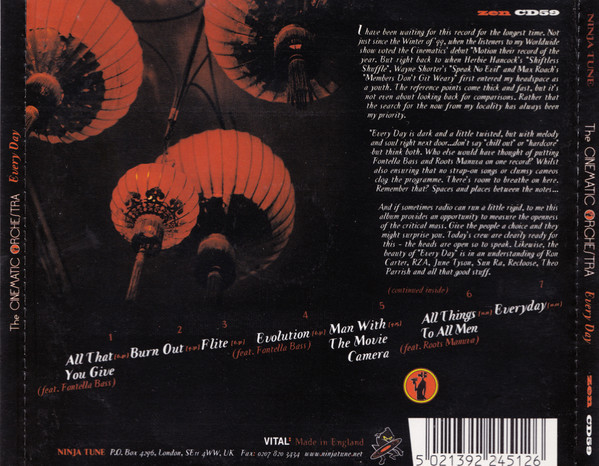 The Cinematic Orchestra - Every Day | Ninja Tune (zen CD59) - 2