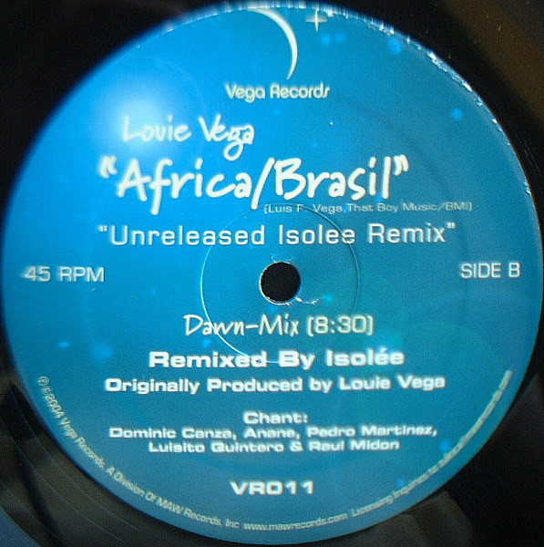 Louie Vega - Africa/Brasil (Unreleased Isolee Remix) | Vega Records (VR011) - 2 Louie Vega - Africa/Brasil (Unreleased Isolee Remix) | Vega Records (VR011) - 2