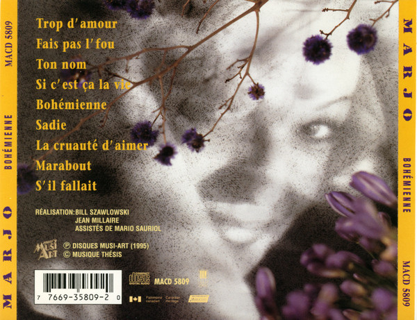 Marjo - Bohémienne | Disques Musi-Art (MACD 5809) - 2 Marjo - Bohémienne | Disques Musi-Art (MACD 5809) - 2