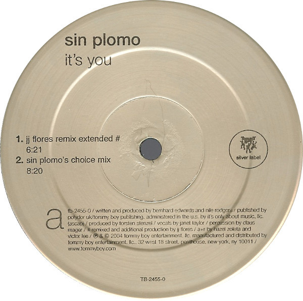 Sin Plomo - It's You | Tommy Boy Silver Label (tb-2455-0) - 2