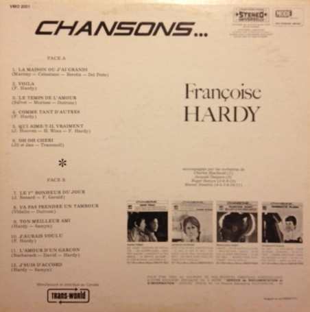 Françoise Hardy - Chansons... | Vogue Productions (VMO 2001) - 2 Françoise Hardy - Chansons... | Vogue Productions (VMO 2001) - 2