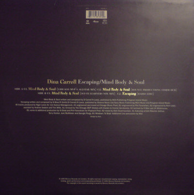 Dina Carroll - Escaping / Mind Body & Soul | Mercury (DCX 1) - 2 Dina Carroll - Escaping / Mind Body & Soul | Mercury (DCX 1) - 2
