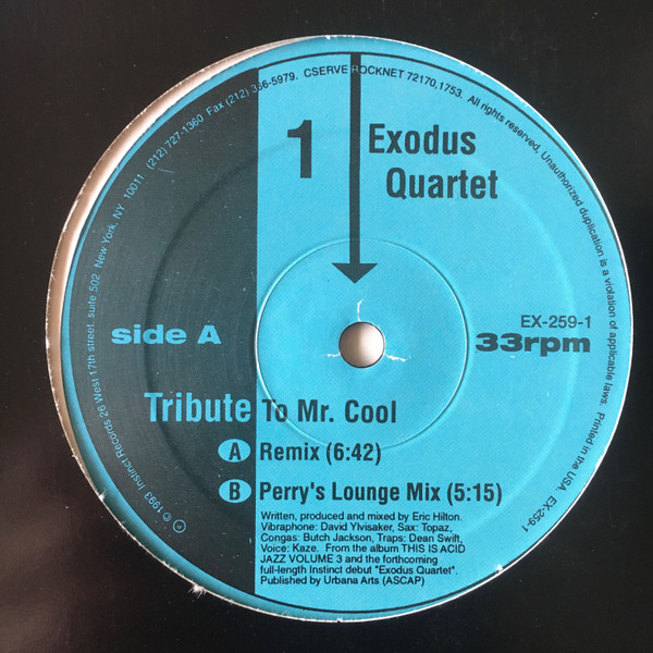 Exodus Quartet - Tribute To Mr. Cool | Instinct Records (EX-259-1) - 2