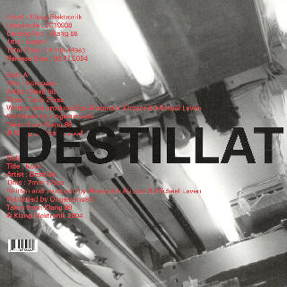 Destillat - Saphir | Klang Elektronik (KLANG 88)