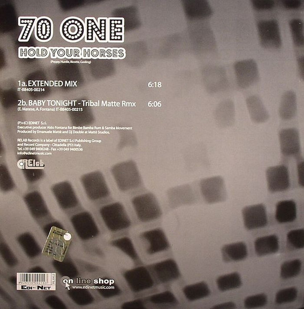 70 One - Hold Your Horses | Relab Records (RL002) - 2