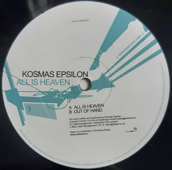 Kosmas Epsilon - All Is Heaven | Deep Records (DEEP022) - 3