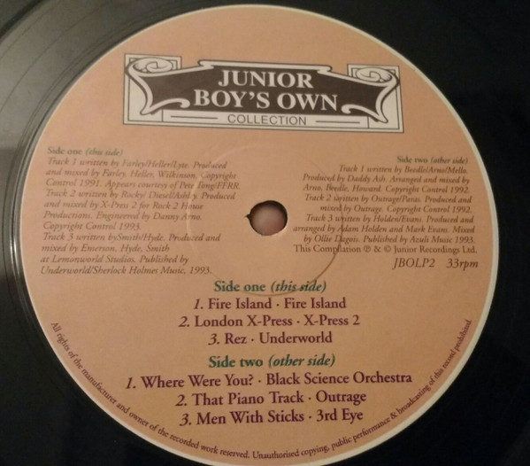 Various - Junior Boy's Own Collection | Junior Boy's Own (JBOLP2) - 3 Various - Junior Boy's Own Collection | Junior Boy's Own (JBOLP2) - 3