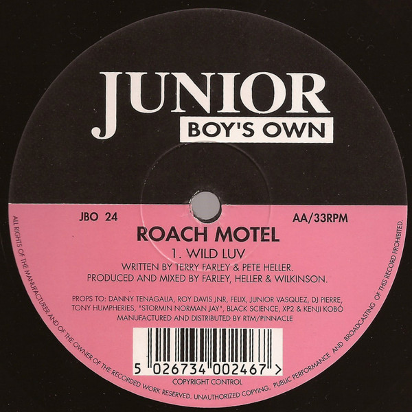 Roach Motel - Happy Bizzness / Wild Luv | Junior Boy's Own (JBO 24) - 2 Roach Motel - Happy Bizzness / Wild Luv | Junior Boy's Own (JBO 24) - 2