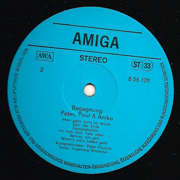 Peter, Paul & Aniko - Begegnung | AMIGA (8 56 129) - 4 Peter, Paul & Aniko - Begegnung | AMIGA (8 56 129) - 4