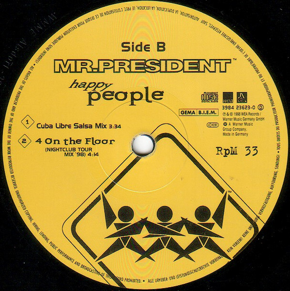 Mr. President - Happy People | WEA (3984 23623-0) - 3