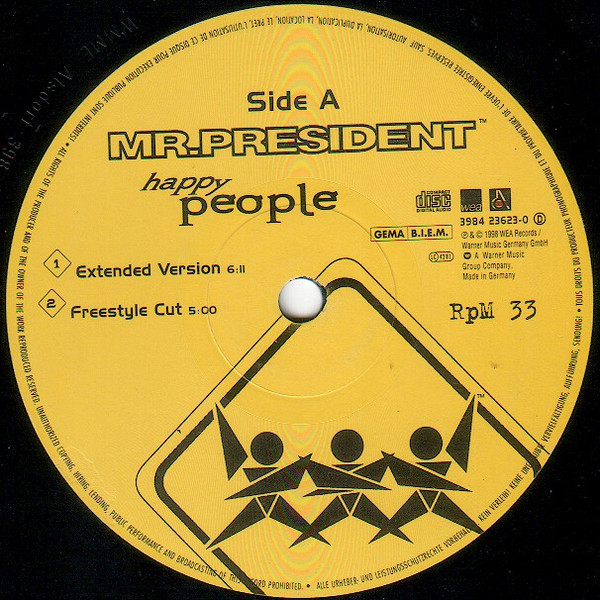 Mr. President - Happy People | WEA (3984 23623-0) - 2
