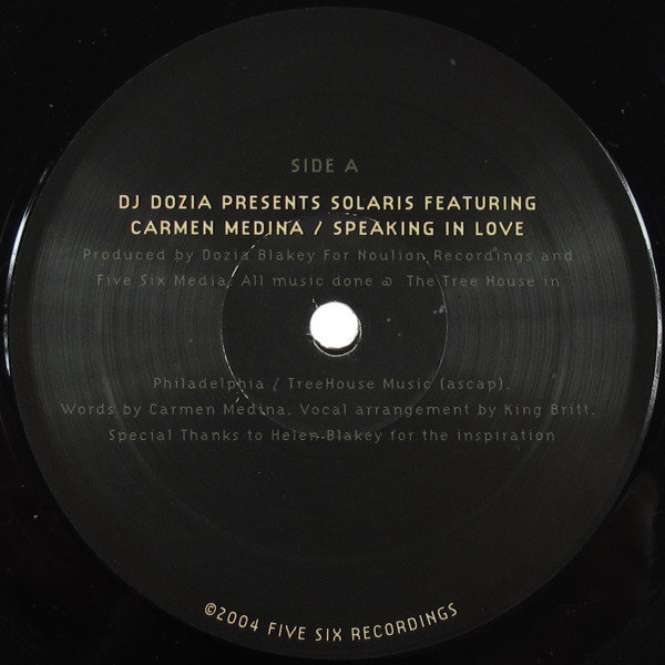 DJ Dozia Presents Solaris - Speaking In Love | FiveSix Recordings (FS006) - 2