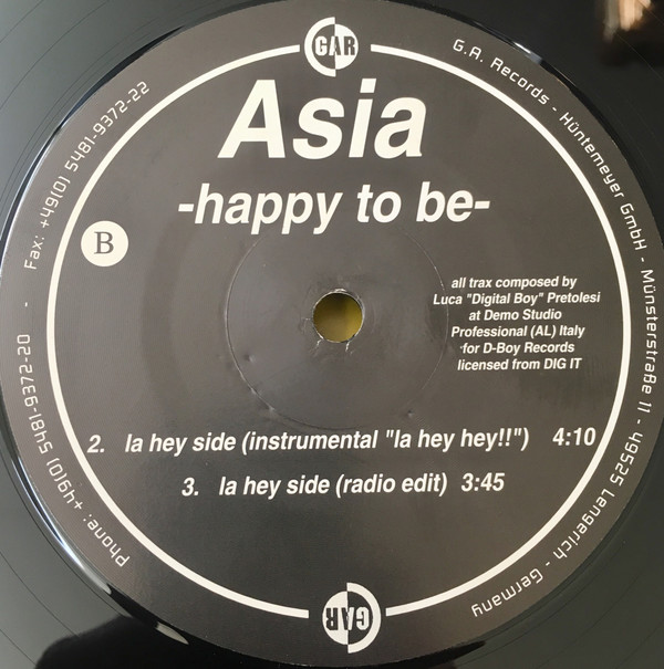 Asia - Happy To Be | Gothic Arts Records (GAR 066) - 2