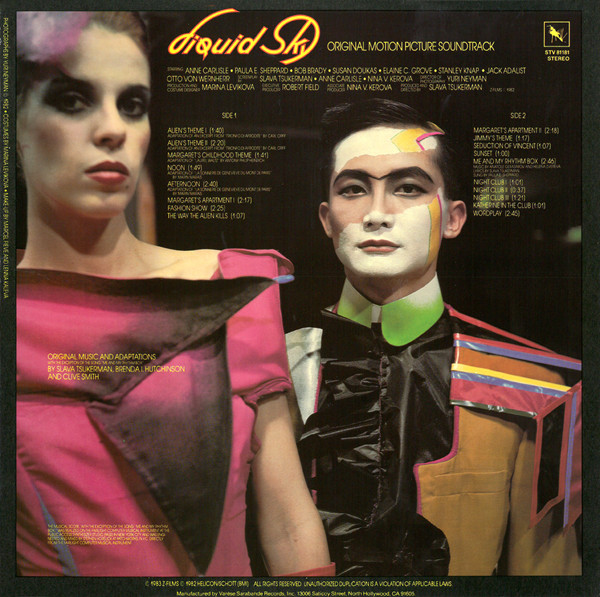 Slava Tsukerman & Brenda Hutchinson & Clive Smith - Liquid Sky (Original Motion Picture Soundtrack) | Varèse Sarabande (STV 81181) - 2