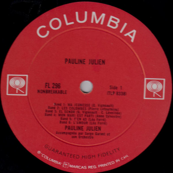 Pauline Julien - Pauline Julien | Columbia (FL 296) - 3