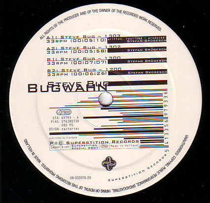 Steve Bug - Bugwahn | Superstition (SUPERSTITION SPECIAL 2807)
