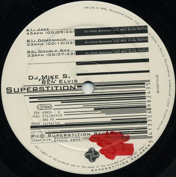 Mike Schmidt Feat. Ben Elvis Mettin - Jake | Superstition (SUPERSTITION SPECIAL 2809) - 3 Mike Schmidt Feat. Ben Elvis Mettin - Jake | Superstition (SUPERSTITION SPECIAL 2809) - 3