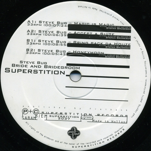 Steve Bug - Bride And Bridegroom | Superstition (Superstition 2037) - 2