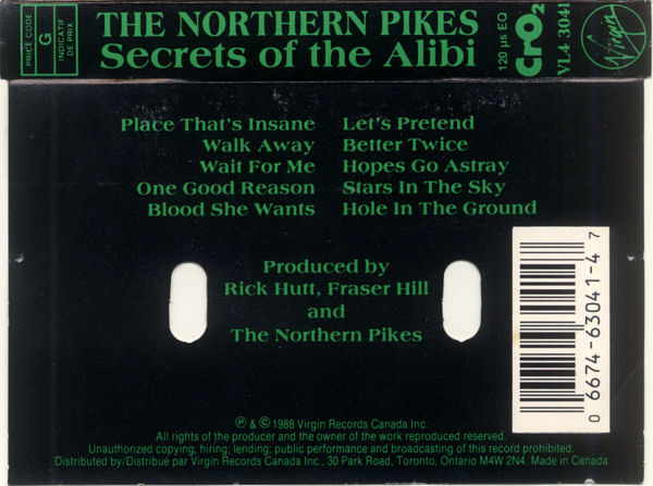 The Northern Pikes - Secrets Of The Alibi | Virgin (VL4 3041) - 2 The Northern Pikes - Secrets Of The Alibi | Virgin (VL4 3041) - 2