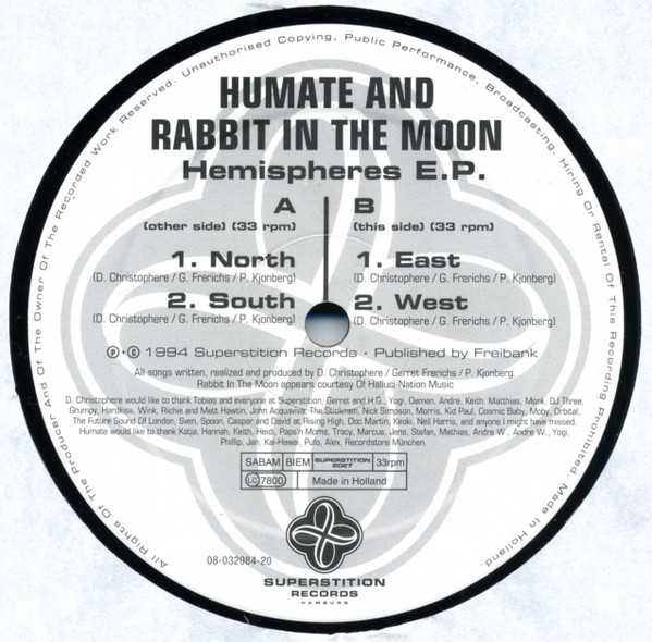 Humate And Rabbit In The Moon - Hemispheres E.P. | Superstition (SUPERSTITION 2027) - 4 Humate And Rabbit In The Moon - Hemispheres E.P. | Superstition (SUPERSTITION 2027) - 4
