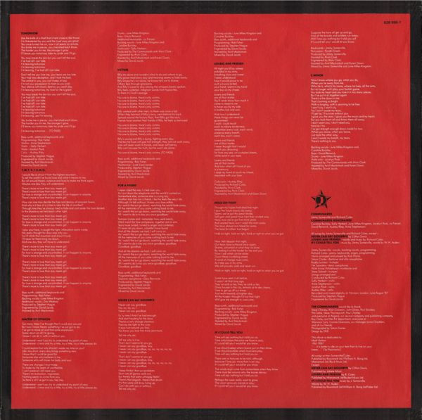 The Communards - Red | London Records (828 066-1) - 3 The Communards - Red | London Records (828 066-1) - 3