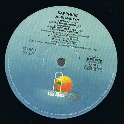 John Martyn - Sapphire | Island Records (ILPS 9779) - 3 John Martyn - Sapphire | Island Records (ILPS 9779) - 3