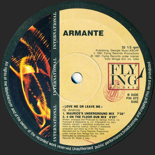 Armante - Love Me Or Leave Me | Flying International (FIN 072) - main Armante - Love Me Or Leave Me | Flying International (FIN 072) - main