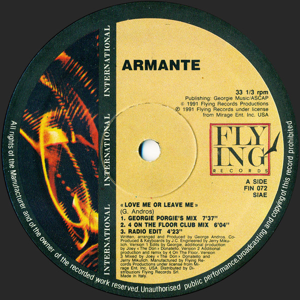 Armante - Love Me Or Leave Me | Flying International (FIN 072) - 2 Armante - Love Me Or Leave Me | Flying International (FIN 072) - 2