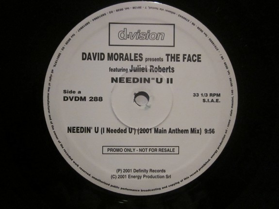 David Morales Presents The Face Featuring Juliet Roberts - Needin' U II | D:vision Records (DVDM 288) - main David Morales Presents The Face Featuring Juliet Roberts - Needin' U II | D:vision Records (DVDM 288) - main