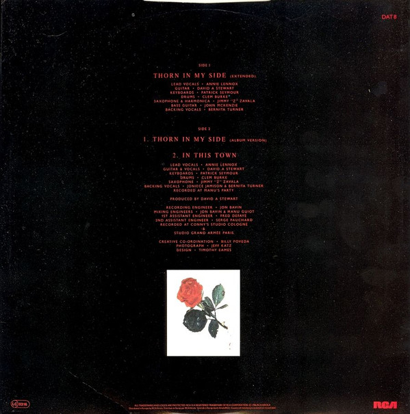 Eurythmics - Thorn In My Side | RCA (DAT 8) - 2