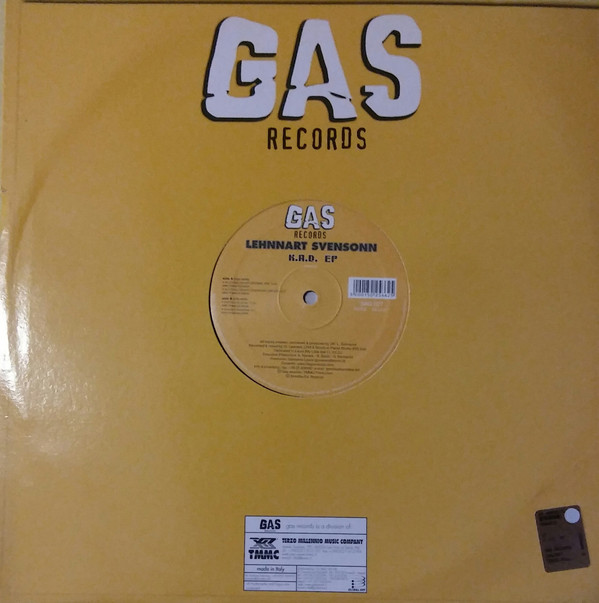 Lehnnart Svensonn - K.A.D. EP | GAS Records (SAG 027) - main