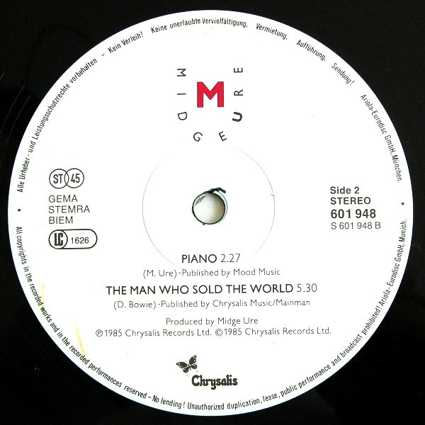 Midge Ure - If I Was (Extended Mix) | Chrysalis (601 948) - 4