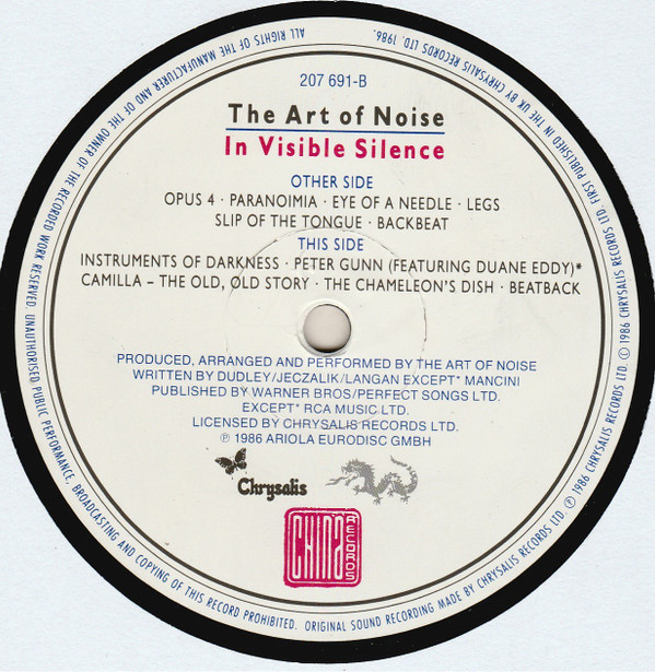 The Art Of Noise - In Visible Silence | China Records (207 691) - 4