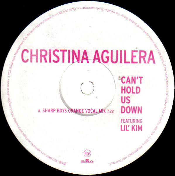 Christina Aguilera Featuring Lil' Kim - Can't Hold Us Down | BMG (HOLD04) - 2