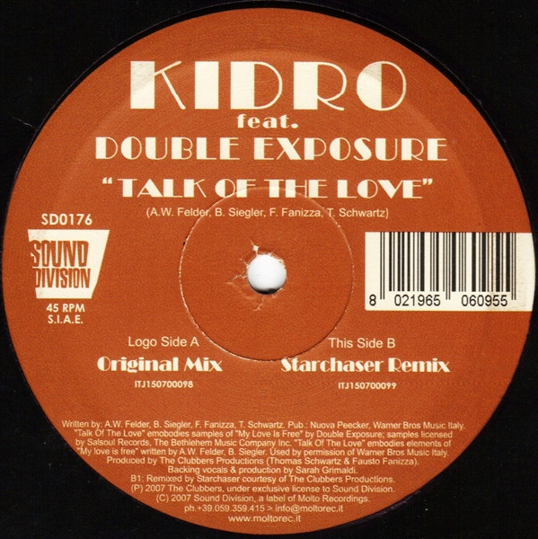 Kidro Feat. Double Exposure - Talk Of The Love | Sound Division (SD0176) - 3 Kidro Feat. Double Exposure - Talk Of The Love | Sound Division (SD0176) - 3