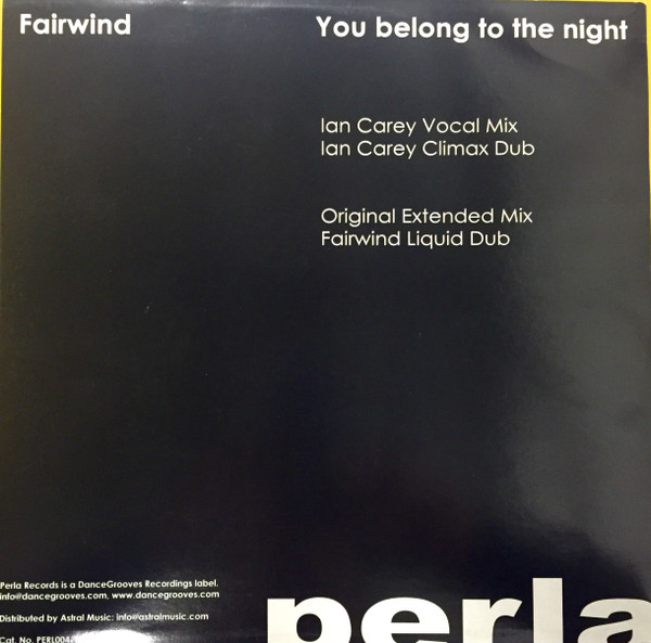 Fairwind - You Belong To The Night | Perla Recordings (PERL004-12) - 3 Fairwind - You Belong To The Night | Perla Recordings (PERL004-12) - 3