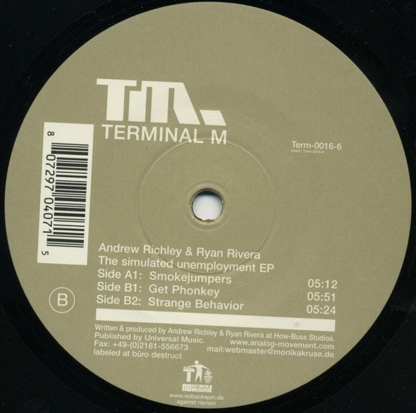 Andrew Richley & Ryan Rivera - The Simulated Unemployment EP | Terminal M (Term-0016-6) - main