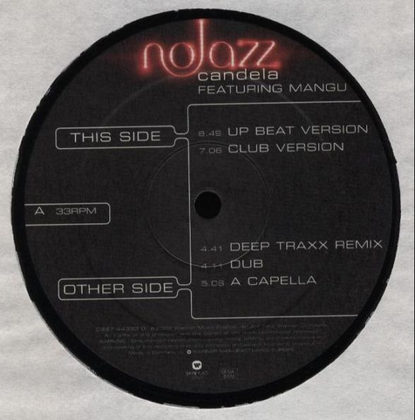 NoJazz Featuring Mangu - Candela | Warner Music France (0927 44393 0) - 2