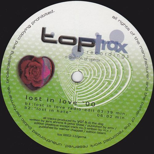 YO! feat. DJ The Dog - Lost In Love '00 | Toptrax Recordings (tox 0002-12) - 3