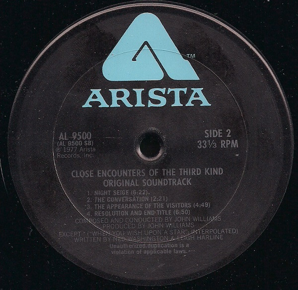 Close Encounters Of The Third Kind (Original Motion Picture Soundtrack)