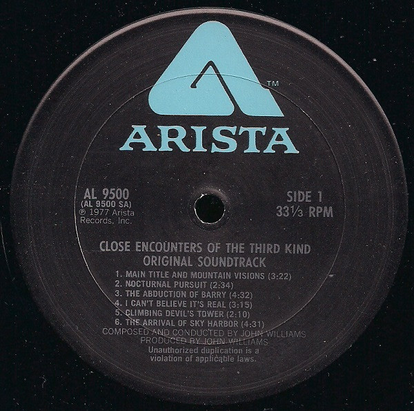 Close Encounters Of The Third Kind (Original Motion Picture Soundtrack)
